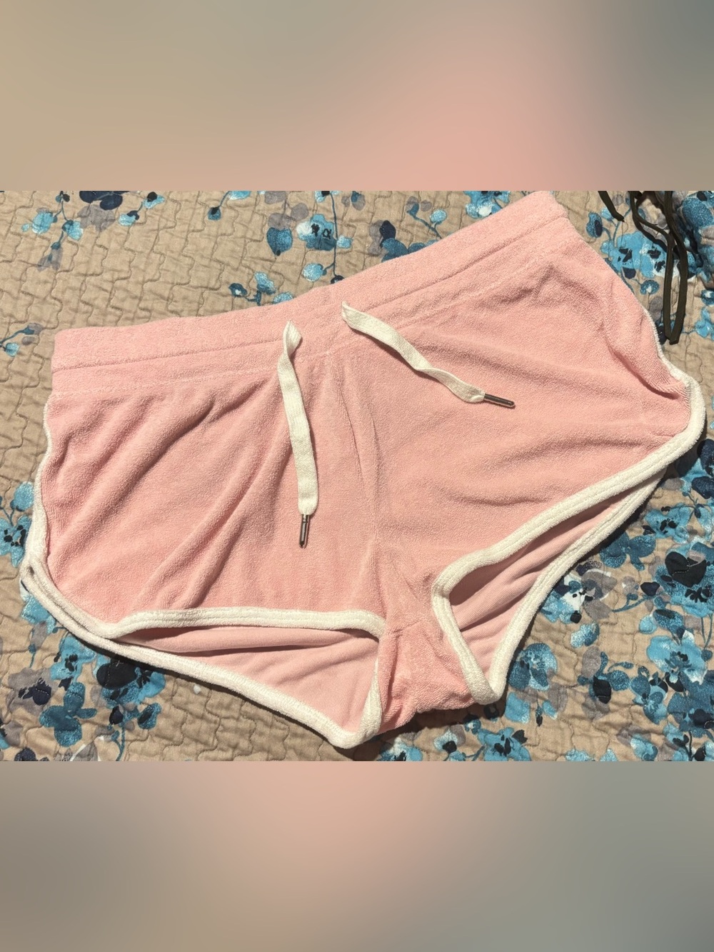 H&M Pale Pink Terry Lounge Shorts with White Tag